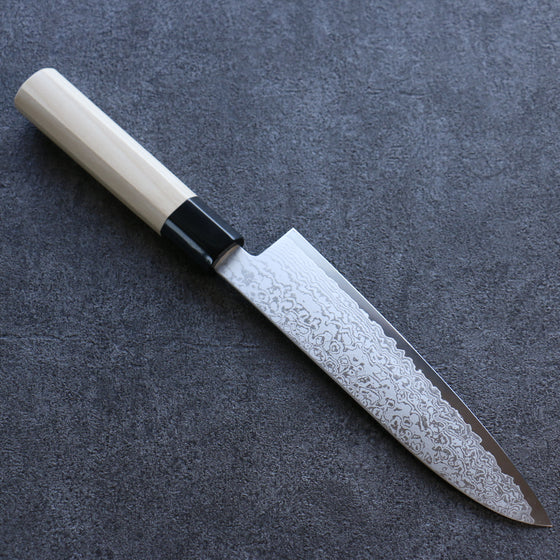 Seisuke VG10 Damascus Santoku 180mm Magnolia Handle - Japanny - Best Japanese Knife