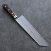 Seisuke Silver Steel No.3 Nashiji Kiritsuke Gyuto 210mm Brown Pakka wood Handle - Japanny - Best Japanese Knife