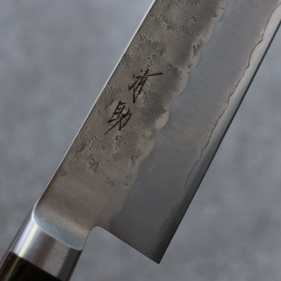 Seisuke Silver Steel No.3 Nashiji Kiritsuke Gyuto 210mm Brown Pakka wood Handle - Japanny - Best Japanese Knife