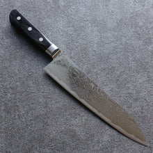  Seisuke Nami AUS10 Mirrored Finish Damascus Gyuto 210mm Black Pakka wood Handle - Japanny - Best Japanese Knife