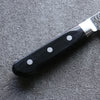 Seisuke Nami AUS10 Mirrored Finish Damascus Nakiri 165mm Black Pakka wood Handle - Japanny - Best Japanese Knife