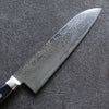 Seisuke Nami AUS10 Mirrored Finish Damascus Santoku  180mm Black Pakka wood Handle - Japanny - Best Japanese Knife