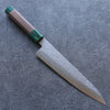 Seisuke Silver Steel No.3 Hammered Gyuto 210mm Walnut(With Double Green Pakka wood) Handle - Japanny - Best Japanese Knife