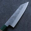 Seisuke Blue Super Hammered Bunka 165mm Walnut(With Double Green Pakka wood) Handle - Japanny - Best Japanese Knife