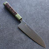 Sakai Takayuki JEWEL Emerald VG1 Santoku 180mm Wenge (Double Green Ring) Handle - Japanny - Best Japanese Knife