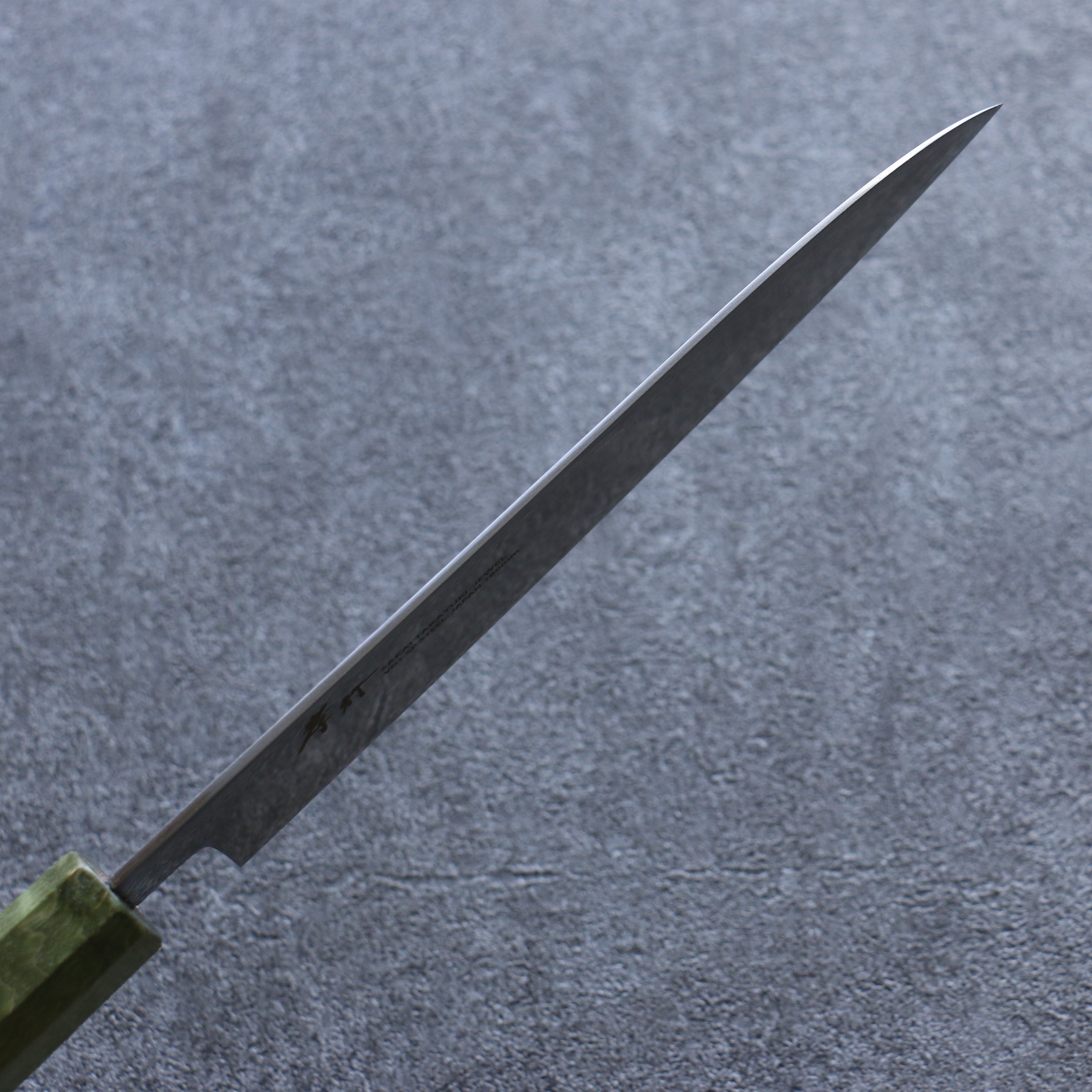 Sakai Takayuki JEWEL Emerald VG1 Santoku 180mm Wenge (Double Green Ring) Handle - Japanny - Best Japanese Knife