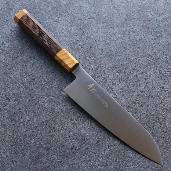 Sakai Takayuki JEWEL Topaz VG1 Santoku 180mm Wenge (Double Yellow Ring) Handle - Japanny - Best Japanese Knife