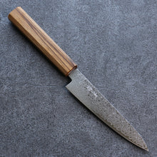  Seisuke ZA-18 Mirrored Finish Damascus Petty-Utility 135mm Oak Handle - Japanny - Best Japanese Knife