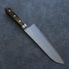 Seisuke Silver Steel No.3 Nashiji Santoku 180mm Brown Pakka wood Handle - Japanny - Best Japanese Knife