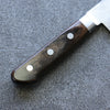 Seisuke Silver Steel No.3 Nashiji Santoku 180mm Brown Pakka wood Handle - Japanny - Best Japanese Knife