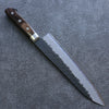 Seisuke Blue Super Black Gyuto 210mm Brown Pakka wood Handle - Japanny - Best Japanese Knife