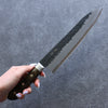 Seisuke Blue Super Black Gyuto 210mm Brown Pakka wood Handle - Japanny - Best Japanese Knife