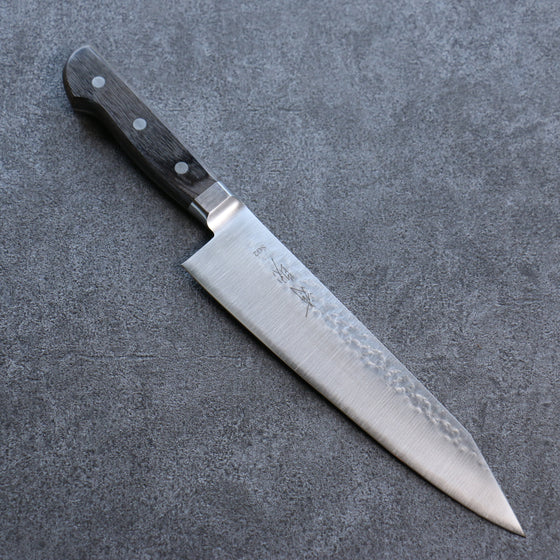 Seisuke SG2 Hammered Gyuto 210mm Gray Pakka wood Handle - Japanny - Best Japanese Knife