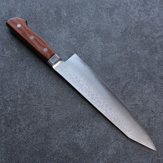 Seisuke SG2 Hammered Kiritsuke Gyuto 210mm Mahogany Handle - Japanny - Best Japanese Knife