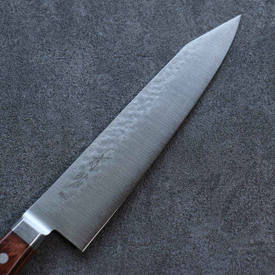 Seisuke SG2 Hammered Kiritsuke Gyuto 210mm Mahogany Handle - Japanny - Best Japanese Knife