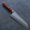 Seisuke VG1 Hammered Santoku 165mm Mahogany Handle - Japanny - Best Japanese Knife