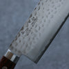 Seisuke VG1 Hammered Nakiri 165mm Mahogany Handle - Japanny - Best Japanese Knife