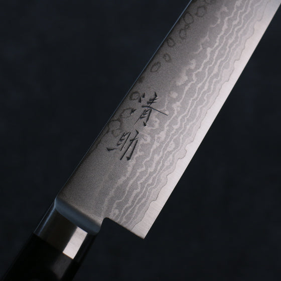 Seisuke VG10 Damascus Sujihiki 240mm Black Pakka wood Handle - Japanny - Best Japanese Knife