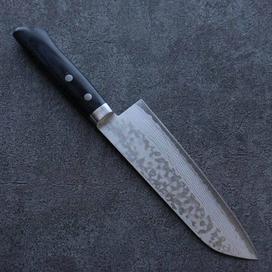 Seisuke VG10 Damascus Santoku 165mm Black Pakka wood Handle - Japanny - Best Japanese Knife