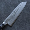 Seisuke VG10 Damascus Santoku 165mm Black Pakka wood Handle - Japanny - Best Japanese Knife