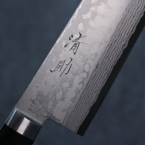 Seisuke VG10 Damascus Santoku 165mm Black Pakka wood Handle - Japanny - Best Japanese Knife