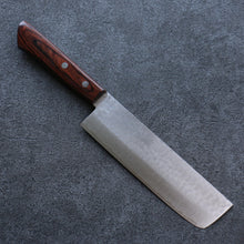  Seisuke VG1 Hammered Nakiri 165mm Mahogany Handle - Japanny - Best Japanese Knife