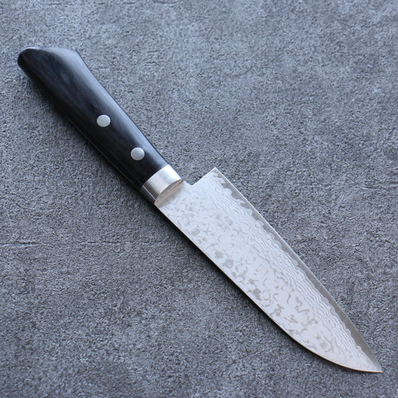 Seisuke VG10 Damascus Small Santoku 135mm Black Pakka wood Handle - Japanny - Best Japanese Knife