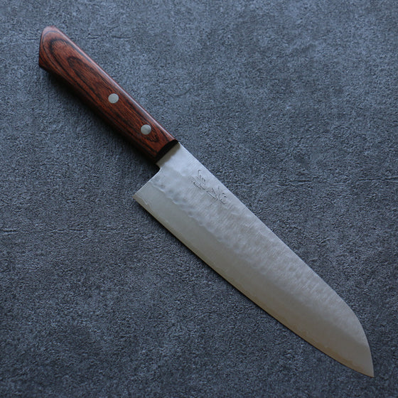 Seisuke VG1 Hammered Gyuto 180mm Mahogany Handle - Japanny - Best Japanese Knife