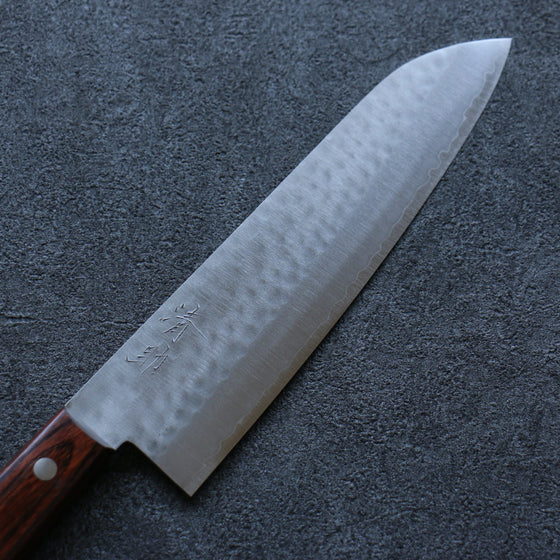 Seisuke VG1 Hammered Gyuto 180mm Mahogany Handle - Japanny - Best Japanese Knife