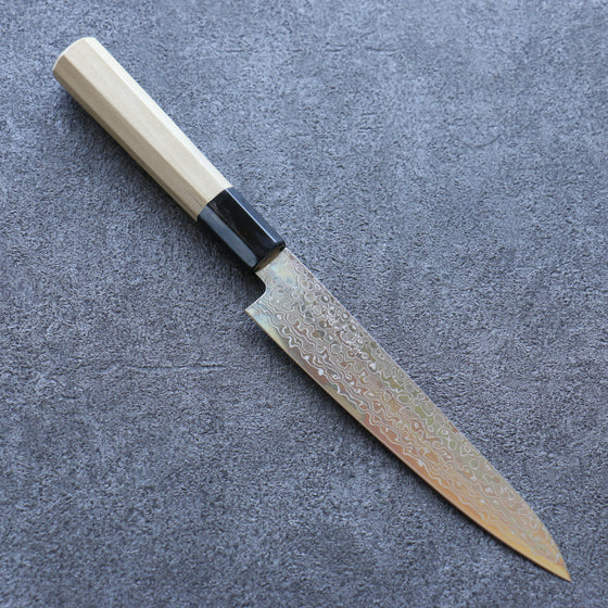 Misuzu AUS10 Damascus Migaki Finished Petty-Utility 150mm Magnolia Handle - Japanny - Best Japanese Knife