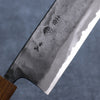 Kyohei Shindo Blue Steel Black Finished Nakiri 170mm Live oak Lacquered Handle - Japanny - Best Japanese Knife