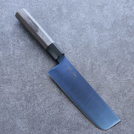 Seisuke SK-85鋼 Ion plating Nakiri 160mm Gray Pakka wood Handle - Japanny - Best Japanese Knife