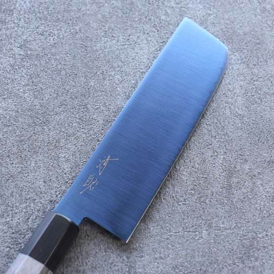 Seisuke SK-85鋼 Ion plating Nakiri 160mm Gray Pakka wood Handle - Japanny - Best Japanese Knife