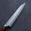 Seisuke Blue Super Migaki Finished Petty-Utility 145mm Red and Black Pakka wood Handle - Japanny - Best Japanese Knife