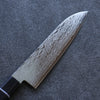 Seisuke AUS10 Mirror Crossed Santoku  180mm Black Pakka wood Handle - Japanny - Best Japanese Knife