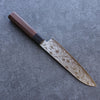 Seisuke AUS10 Mirror Crossed Santoku 180mm Brown Pakka wood Handle - Japanny - Best Japanese Knife