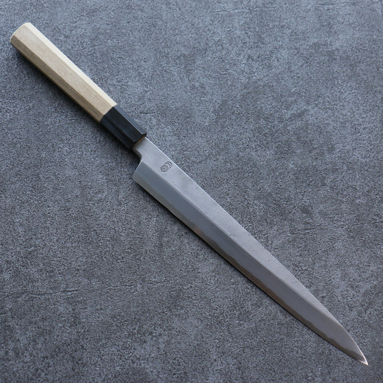 Kikuzuki White Steel No.2 Nashiji Yanagiba 240mm Magnolia Handle - Japanny - Best Japanese Knife