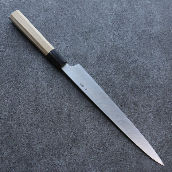 Kikuzuki White Steel No.2 Nashiji Yanagiba 240mm Magnolia Handle - Japanny - Best Japanese Knife