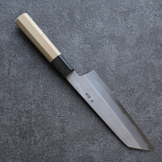 Kikuzuki White Steel No.2 Nashiji Kiritsuke Santoku 180mm Magnolia Handle - Japanny - Best Japanese Knife