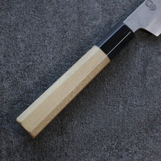 Kikuzuki White Steel No.2 Nashiji Kiritsuke Petty-Utility 135mm Magnolia Handle - Japanny - Best Japanese Knife