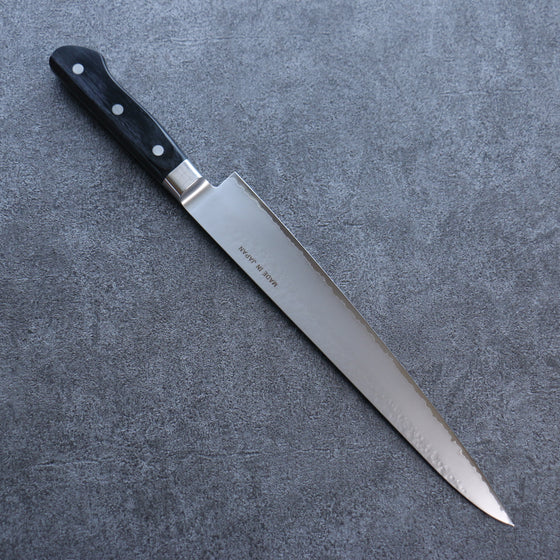 Seisuke VG5 Hammered Kasumitogi Sujihiki 270mm Black Pakka wood Handle - Japanny - Best Japanese Knife