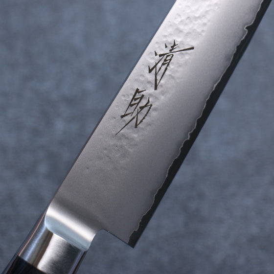 Seisuke VG5 Hammered Kasumitogi Sujihiki 270mm Black Pakka wood Handle - Japanny - Best Japanese Knife