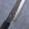 Shizu Gen VG10 Hammered Black Finished Petty-Utility 160mm Brown Pakka wood Handle - Japanny - Best Japanese Knife