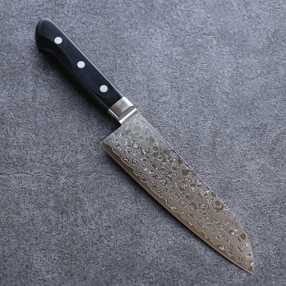 Seisuke AUS10 45 Layer Damascus Santoku 165mm Black Pakka wood Handle - Japanny - Best Japanese Knife