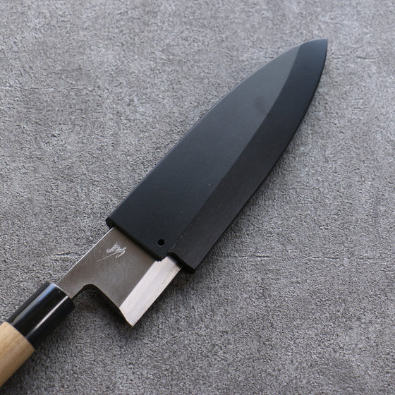 Black Magnolia Sheath for 150mm Deba with Plywood pin Kaneko - Japanny - Best Japanese Knife