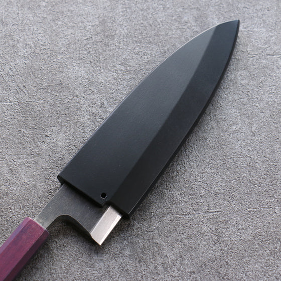 Black Magnolia Sheath for 165mm Deba with Plywood pin Kaneko - Japanny - Best Japanese Knife