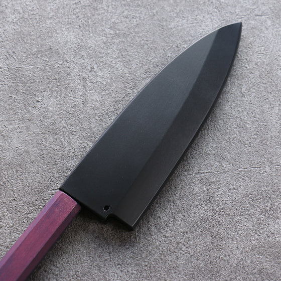 Black Magnolia Sheath for 165mm Deba with Plywood pin Kaneko - Japanny - Best Japanese Knife