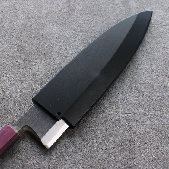 Black Magnolia Sheath for 180mm Deba with Plywood pin Kaneko - Japanny - Best Japanese Knife