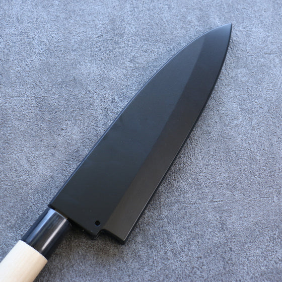 Black Magnolia Sheath for 195mm Deba with Plywood pin Kaneko - Japanny - Best Japanese Knife