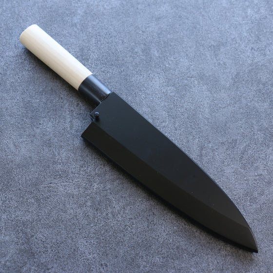 Black Magnolia Sheath for 210mm Deba with Plywood pin Kaneko - Japanny - Best Japanese Knife